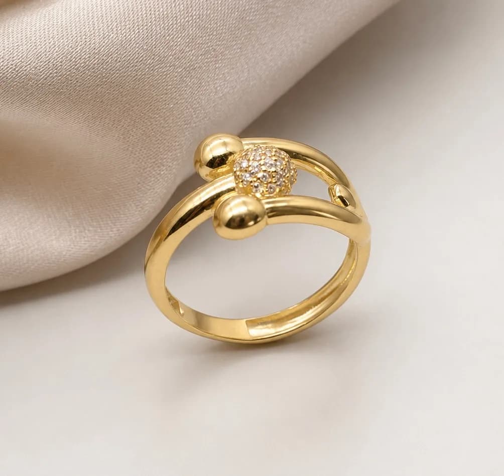 Bague Deux Perles en or