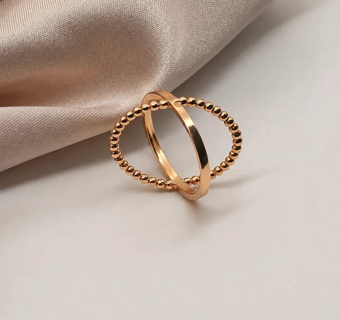 Bague Double Anneau en or