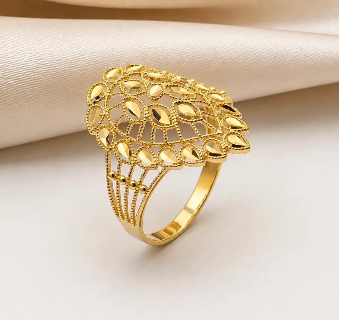 Bague Éventail en or