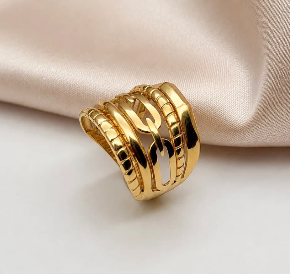 Bague Godron en or