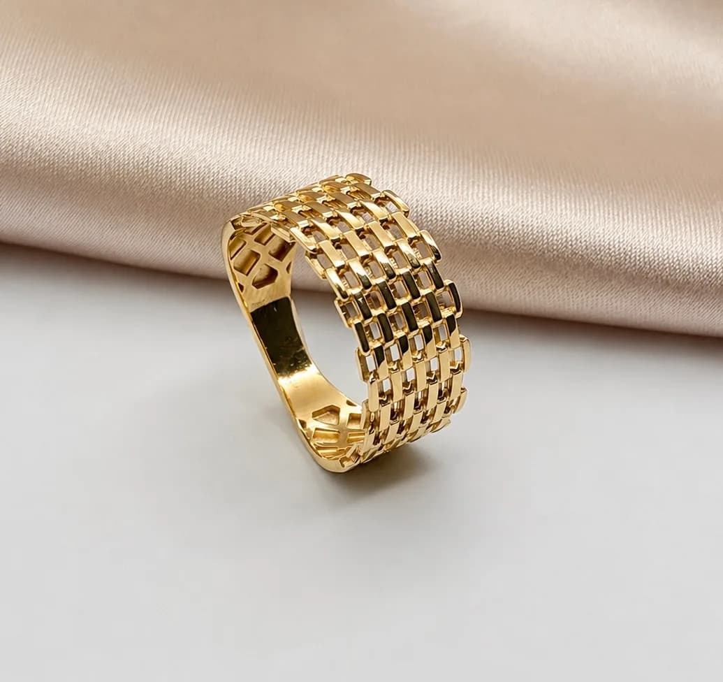 Bague Maille Médina en or