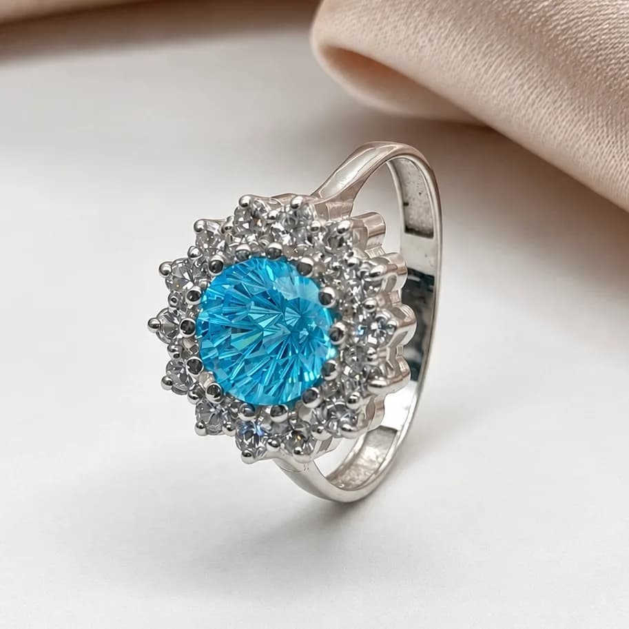 Bague Topaze Bleue en or