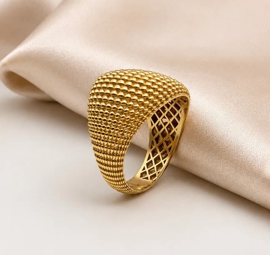 Chevalière Grain d'Or en or
