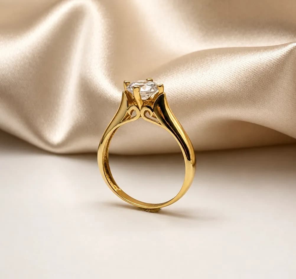 Solitaire Arabesque en or