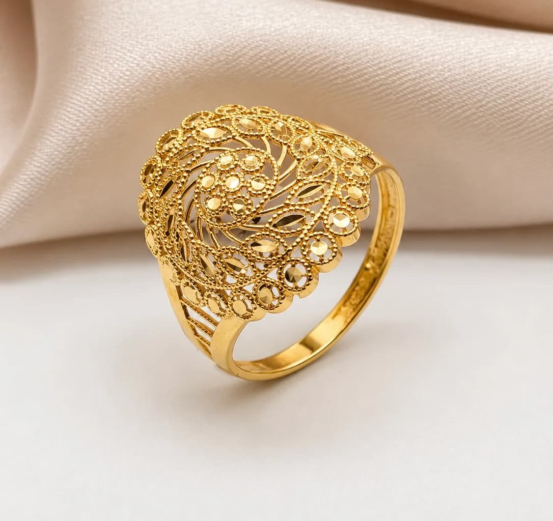 Bague Filigrane Ovale en or