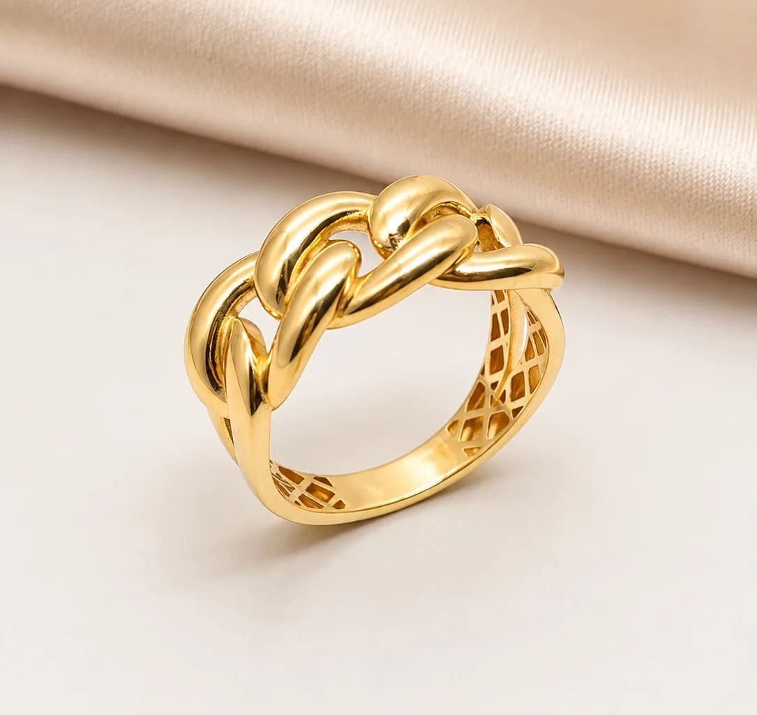 Bague Maille Pleine en or