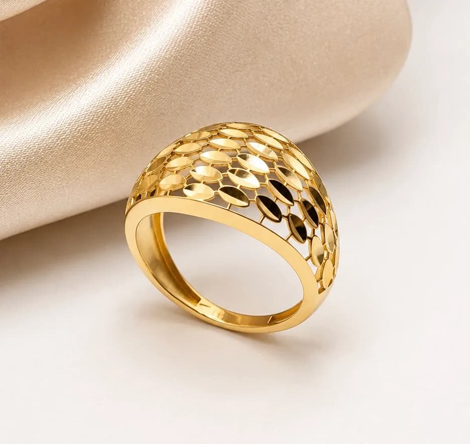 Bague Nid d'Abeille en or